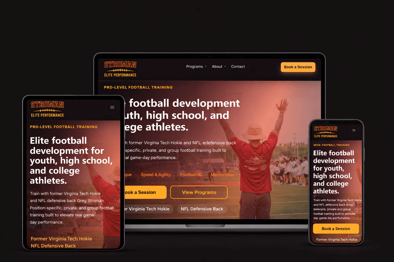 Stroman Elite website preview