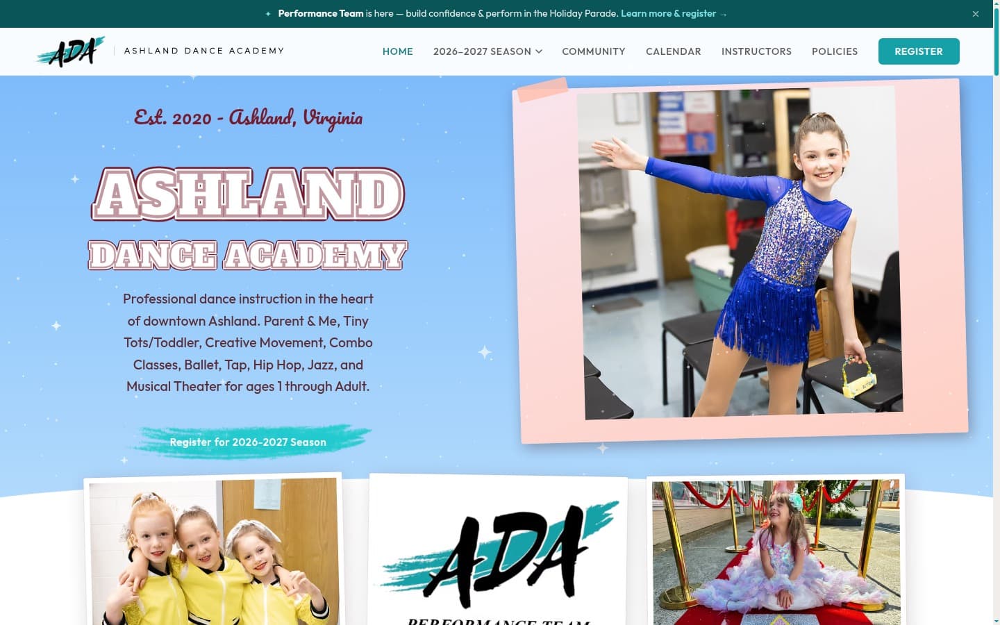 Ashland Dance Academy website