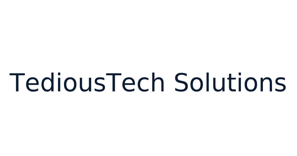 TediousTech Solutions logo